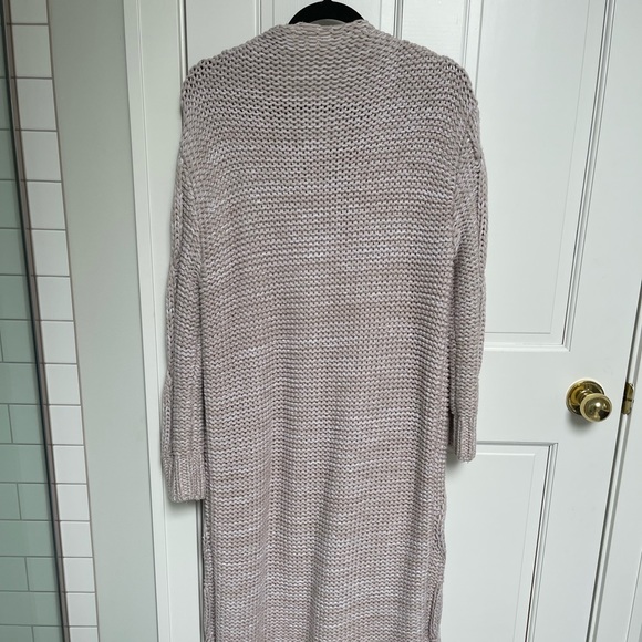 Free People chunky knit long cardi, size XS, warm gray/taupe colour - Picture 4 of 6